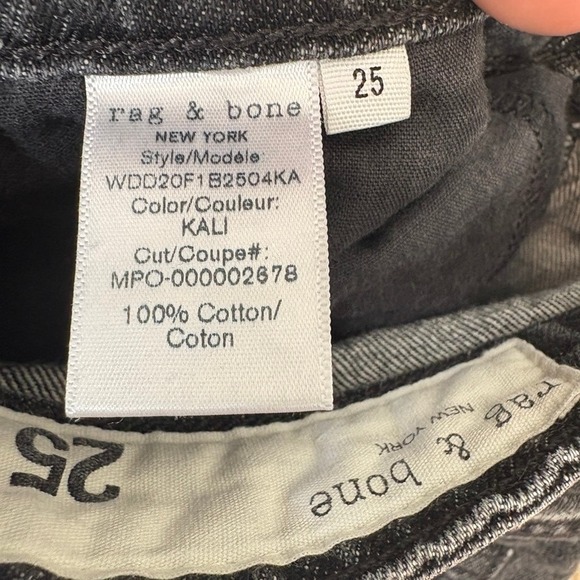 Rag & Bone Denim Jean Skirt Size 25 Faded Black Midi Cotton Rag and Bone $350‎ - Picture 6 of 6